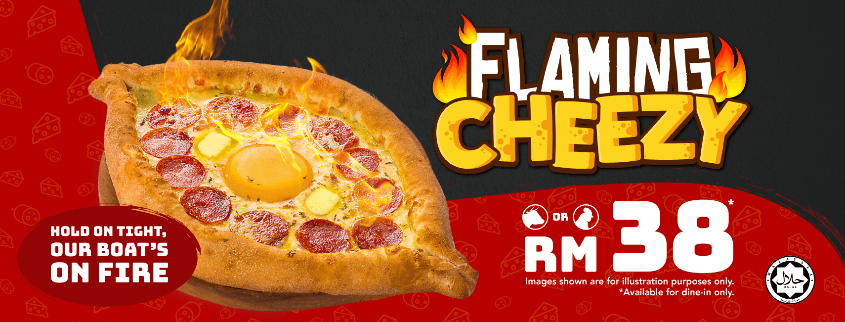 US Pizza Malaysia Promotion Flaming Cheezy
