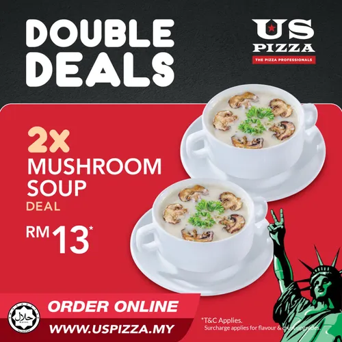 2x creamy mushroom soup double deal